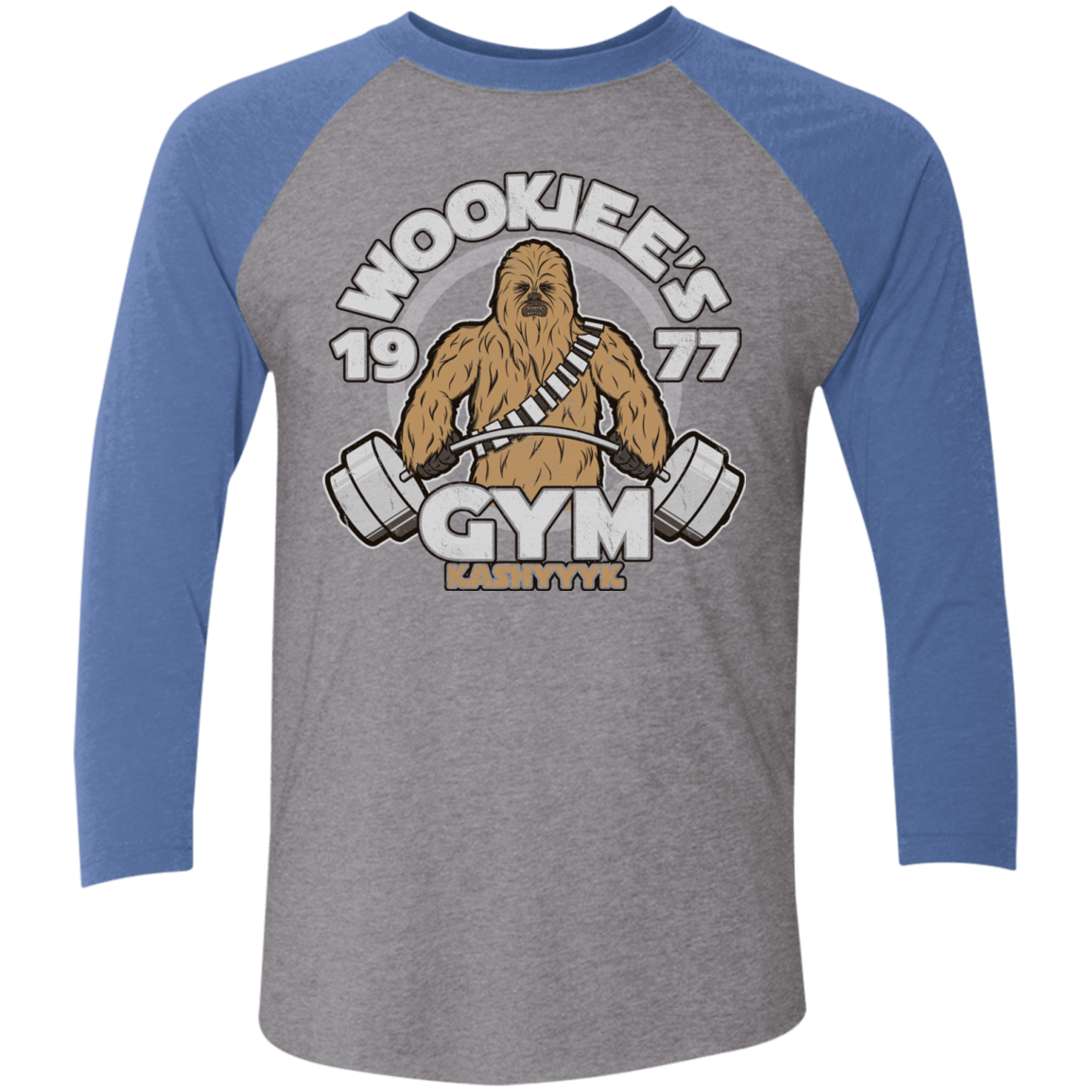 T-Shirts Premium Heather/ Vintage Royal / X-Small Kashyyyk Gym Men's Triblend 3/4 Sleeve