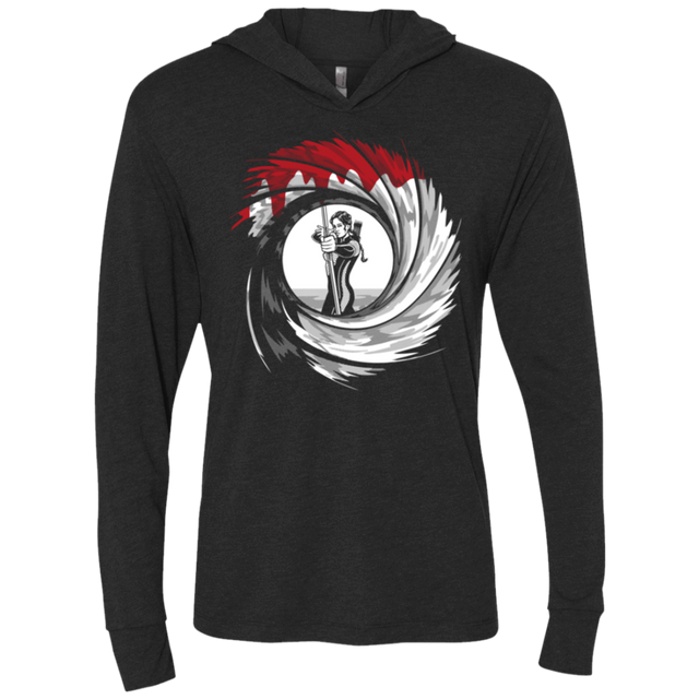 T-Shirts Vintage Black / X-Small Kat Shot Triblend Long Sleeve Hoodie Tee