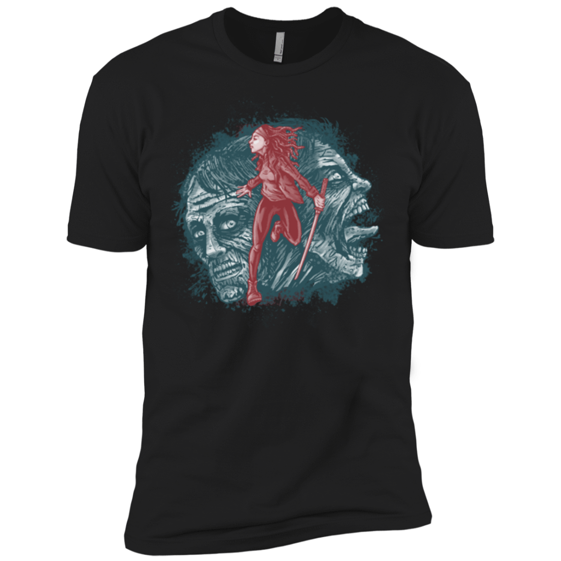 T-Shirts Black / X-Small Katana Girl Men's Premium T-Shirt