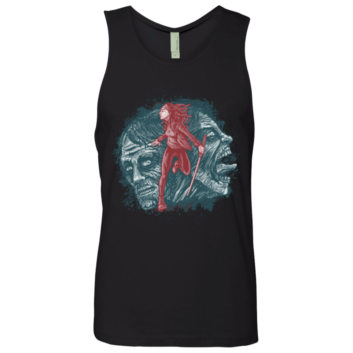 T-Shirts Black / Small Katana Girl Men's Premium Tank Top