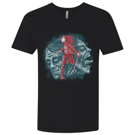 T-Shirts Black / X-Small Katana Girl Men's Premium V-Neck