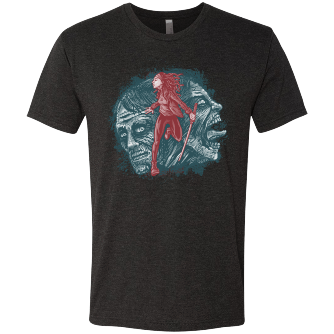 T-Shirts Vintage Black / Small Katana Girl Men's Triblend T-Shirt