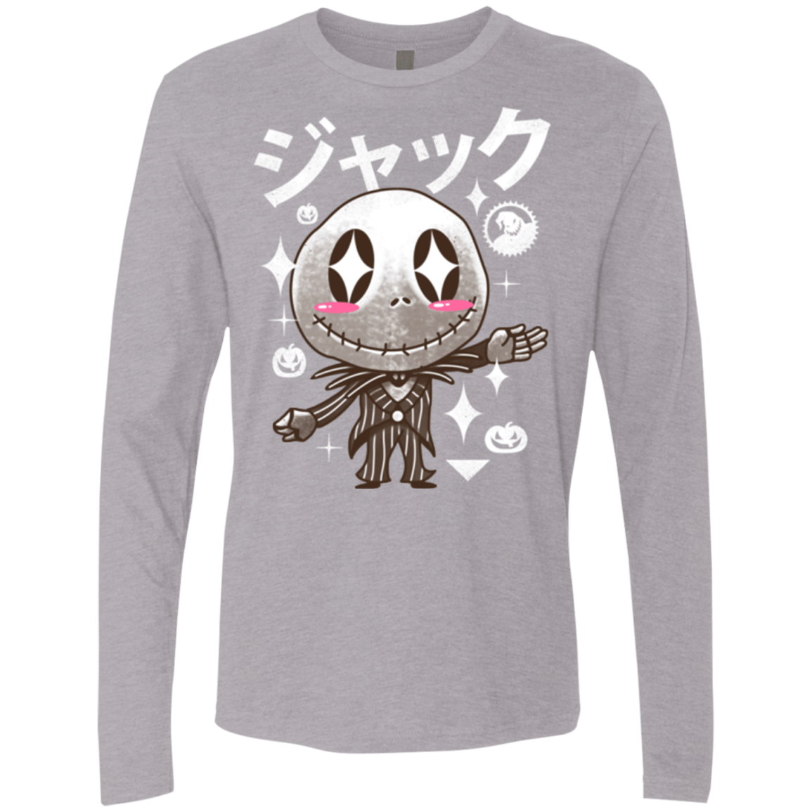 T-Shirts Heather Grey / Small Kawaii Before Christmas Men's Premium Long Sleeve