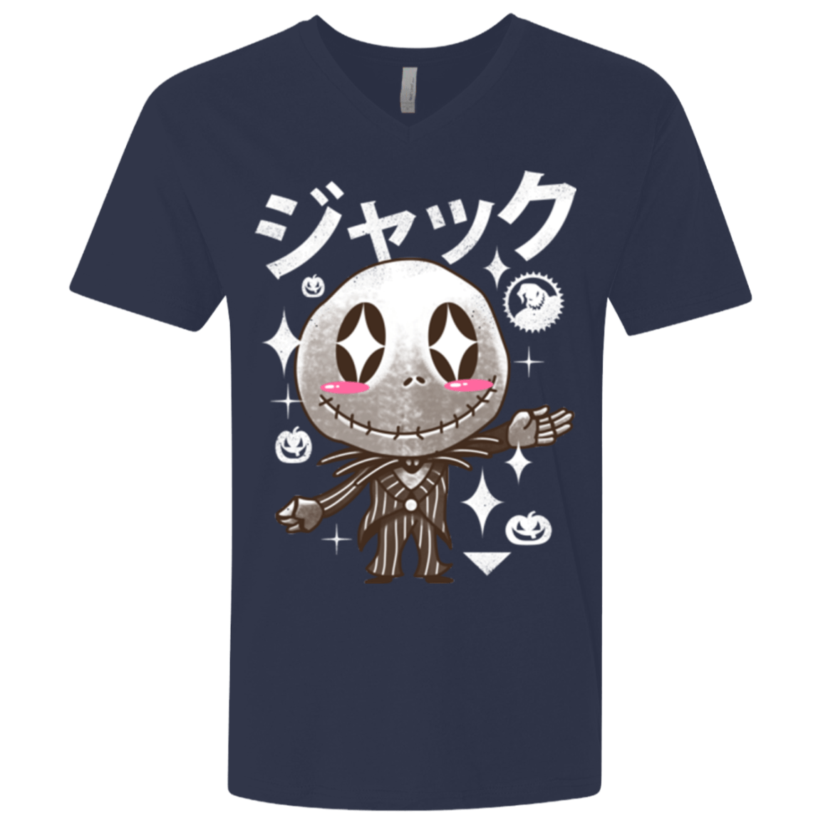 T-Shirts Midnight Navy / X-Small Kawaii Before Christmas Men's Premium V-Neck