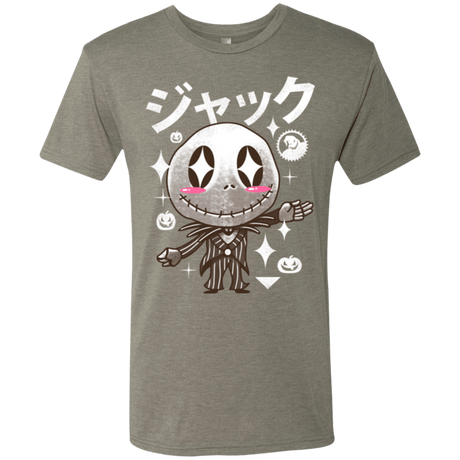 T-Shirts Venetian Grey / Small Kawaii Before Christmas Men's Triblend T-Shirt