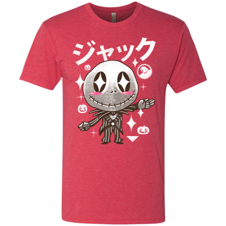 T-Shirts Vintage Red / Small Kawaii Before Christmas Men's Triblend T-Shirt