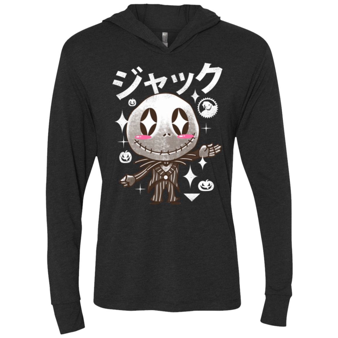 T-Shirts Vintage Black / X-Small Kawaii Before Christmas Triblend Long Sleeve Hoodie Tee