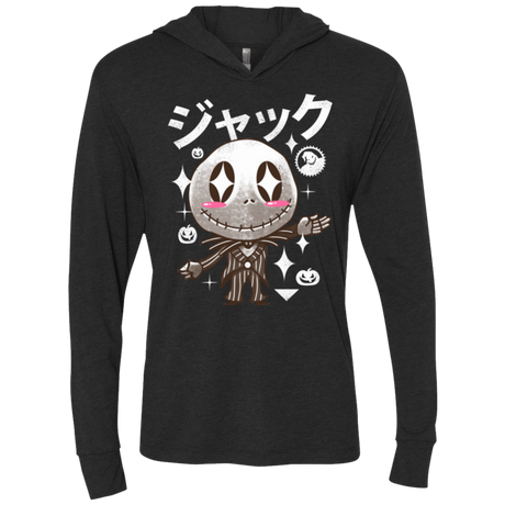 T-Shirts Vintage Black / X-Small Kawaii Before Christmas Triblend Long Sleeve Hoodie Tee