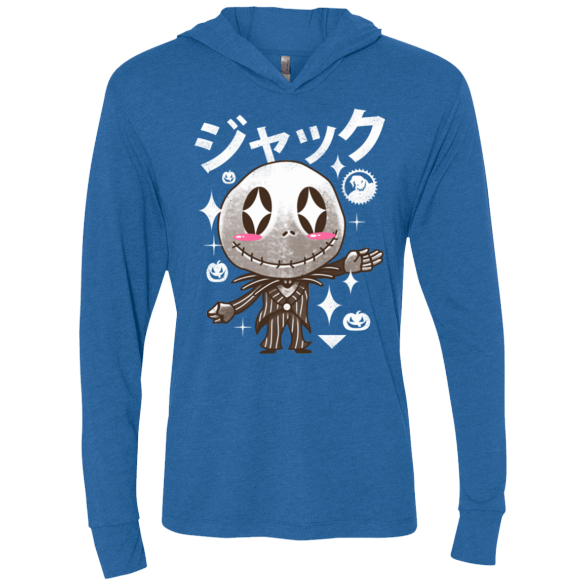 T-Shirts Vintage Royal / X-Small Kawaii Before Christmas Triblend Long Sleeve Hoodie Tee