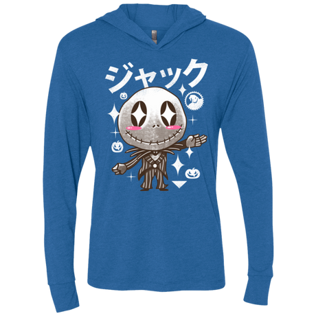 T-Shirts Vintage Royal / X-Small Kawaii Before Christmas Triblend Long Sleeve Hoodie Tee