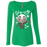 T-Shirts Envy / Small Kawaii Before Christmas Women's Triblend Long Sleeve Shirt