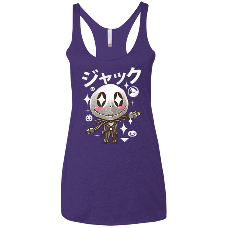 T-Shirts Purple / X-Small Kawaii Before Christmas Women's Triblend Racerback Tank