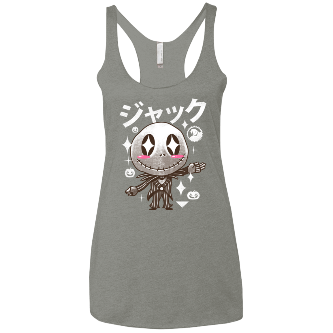 T-Shirts Venetian Grey / X-Small Kawaii Before Christmas Women's Triblend Racerback Tank