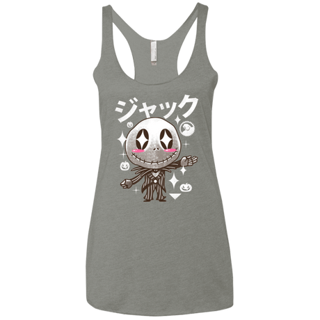 T-Shirts Venetian Grey / X-Small Kawaii Before Christmas Women's Triblend Racerback Tank