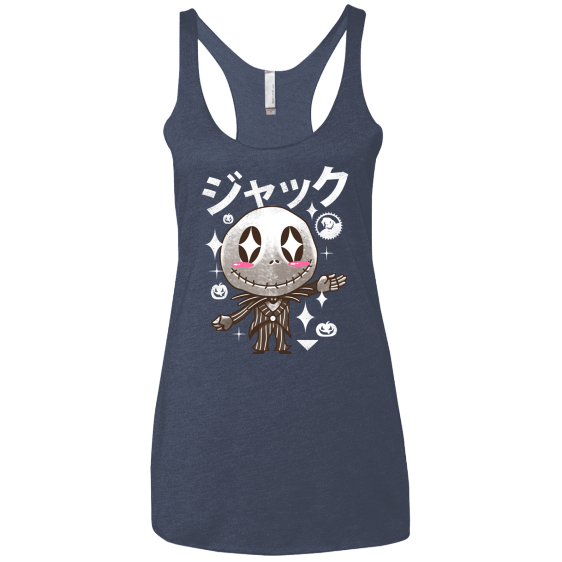 T-Shirts Vintage Navy / X-Small Kawaii Before Christmas Women's Triblend Racerback Tank