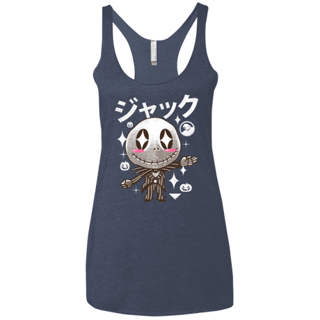 T-Shirts Vintage Navy / X-Small Kawaii Before Christmas Women's Triblend Racerback Tank
