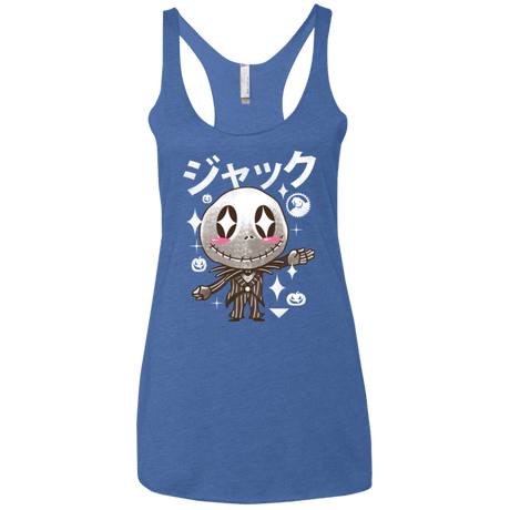 T-Shirts Vintage Royal / X-Small Kawaii Before Christmas Women's Triblend Racerback Tank
