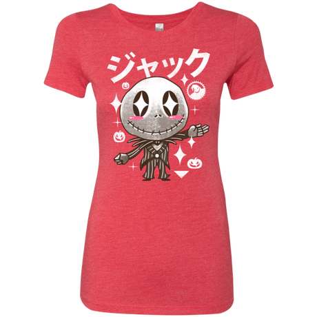 T-Shirts Vintage Red / Small Kawaii Before Christmas Women's Triblend T-Shirt