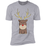 T-Shirts Heather Grey / YXS Kawaii Christmas Reindeer Boys Premium T-Shirt