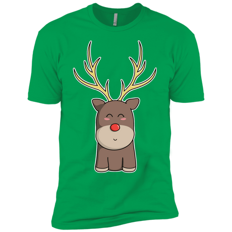 T-Shirts Kelly Green / YXS Kawaii Christmas Reindeer Boys Premium T-Shirt