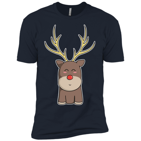 T-Shirts Midnight Navy / YXS Kawaii Christmas Reindeer Boys Premium T-Shirt