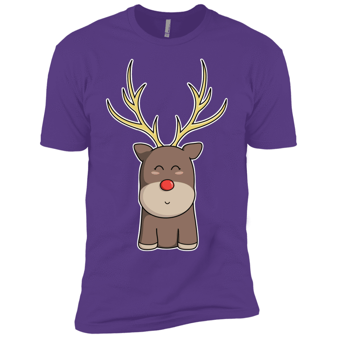 T-Shirts Purple Rush / YXS Kawaii Christmas Reindeer Boys Premium T-Shirt