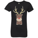 T-Shirts Black / YXS Kawaii Christmas Reindeer Girls Premium T-Shirt