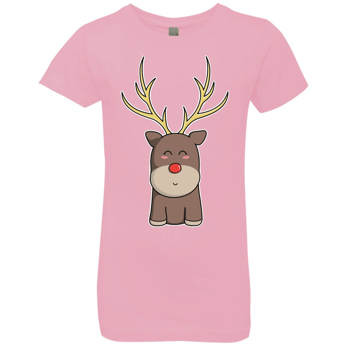 T-Shirts Light Pink / YXS Kawaii Christmas Reindeer Girls Premium T-Shirt