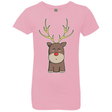 T-Shirts Light Pink / YXS Kawaii Christmas Reindeer Girls Premium T-Shirt