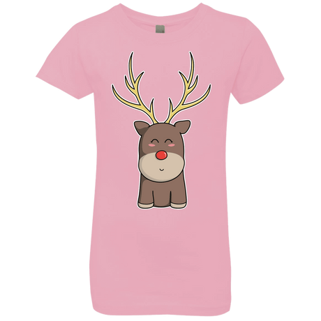 T-Shirts Light Pink / YXS Kawaii Christmas Reindeer Girls Premium T-Shirt