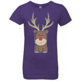 T-Shirts Purple Rush / YXS Kawaii Christmas Reindeer Girls Premium T-Shirt