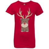 T-Shirts Red / YXS Kawaii Christmas Reindeer Girls Premium T-Shirt