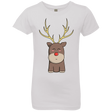 T-Shirts White / YXS Kawaii Christmas Reindeer Girls Premium T-Shirt