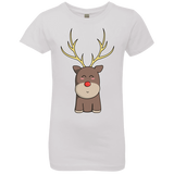 T-Shirts White / YXS Kawaii Christmas Reindeer Girls Premium T-Shirt