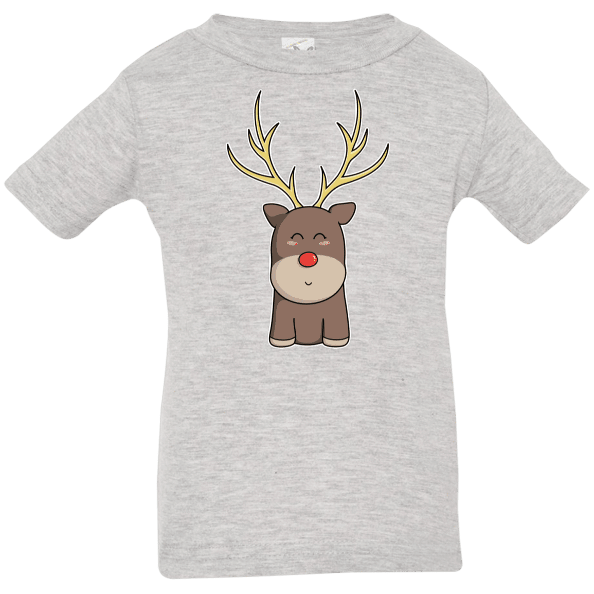 T-Shirts Heather Grey / 6 Months Kawaii Christmas Reindeer Infant Premium T-Shirt