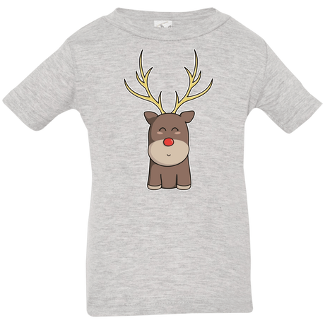 T-Shirts Heather Grey / 6 Months Kawaii Christmas Reindeer Infant Premium T-Shirt