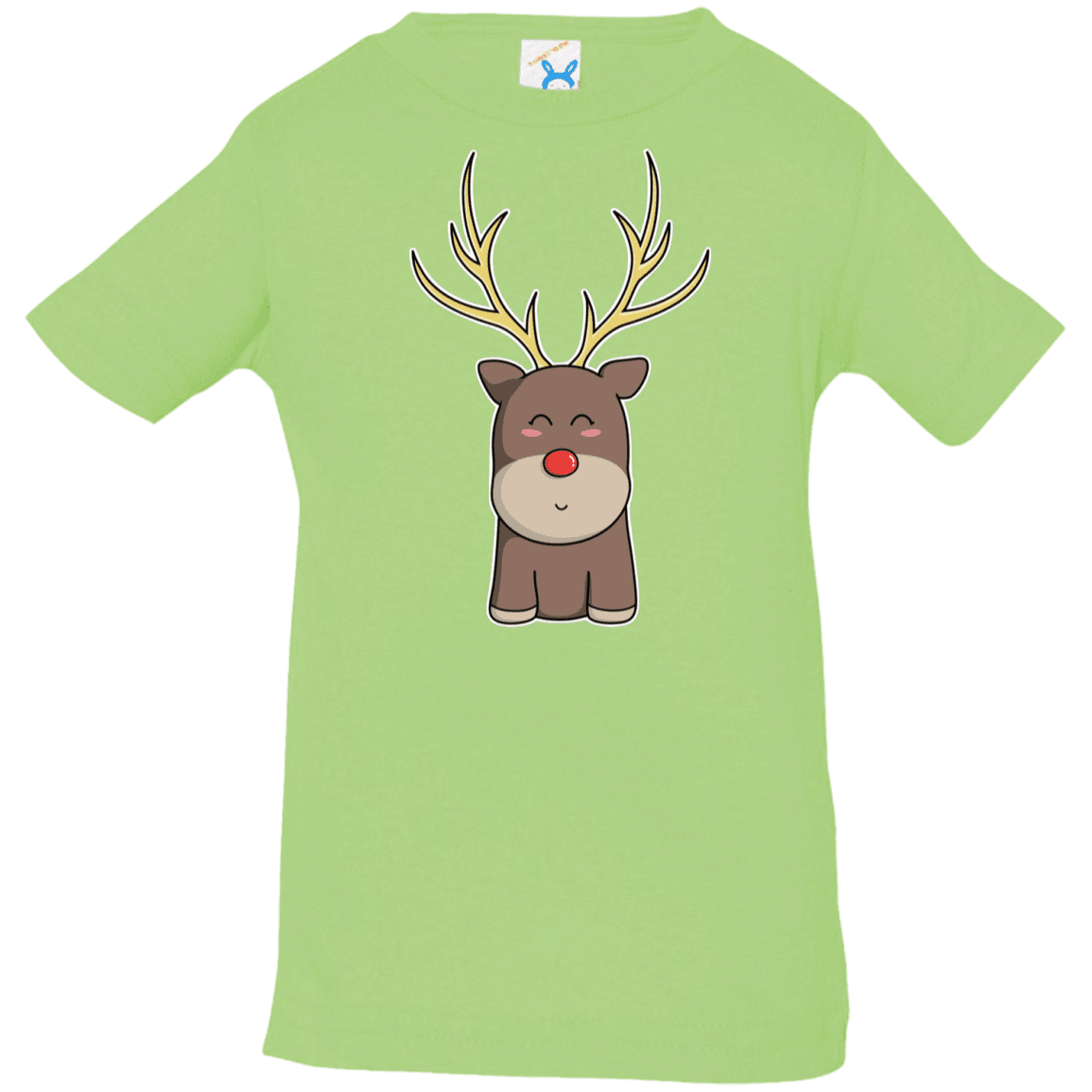 T-Shirts Key Lime / 6 Months Kawaii Christmas Reindeer Infant Premium T-Shirt