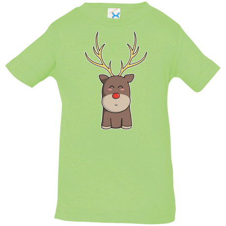 T-Shirts Key Lime / 6 Months Kawaii Christmas Reindeer Infant Premium T-Shirt