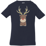T-Shirts Navy / 6 Months Kawaii Christmas Reindeer Infant Premium T-Shirt