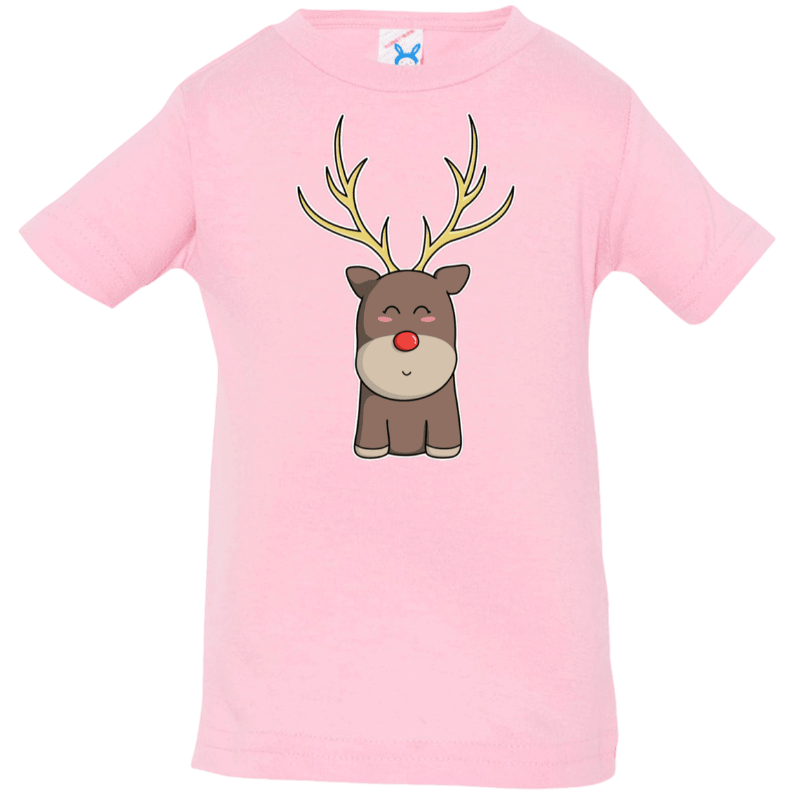 T-Shirts Pink / 6 Months Kawaii Christmas Reindeer Infant Premium T-Shirt