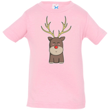 T-Shirts Pink / 6 Months Kawaii Christmas Reindeer Infant Premium T-Shirt