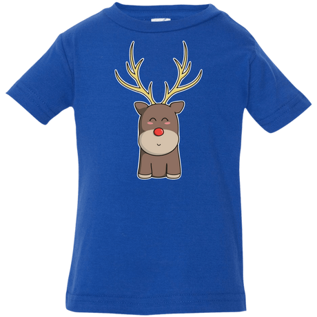 T-Shirts Royal / 6 Months Kawaii Christmas Reindeer Infant Premium T-Shirt