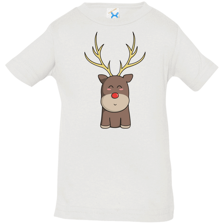 T-Shirts White / 6 Months Kawaii Christmas Reindeer Infant Premium T-Shirt