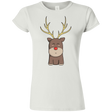 T-Shirts White / S Kawaii Christmas Reindeer Junior Slimmer-Fit T-Shirt