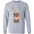 T-Shirts Sport Grey / S Kawaii Christmas Reindeer Men's Long Sleeve T-Shirt