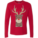 T-Shirts Red / S Kawaii Christmas Reindeer Men's Premium Long Sleeve