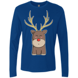 T-Shirts Royal / S Kawaii Christmas Reindeer Men's Premium Long Sleeve