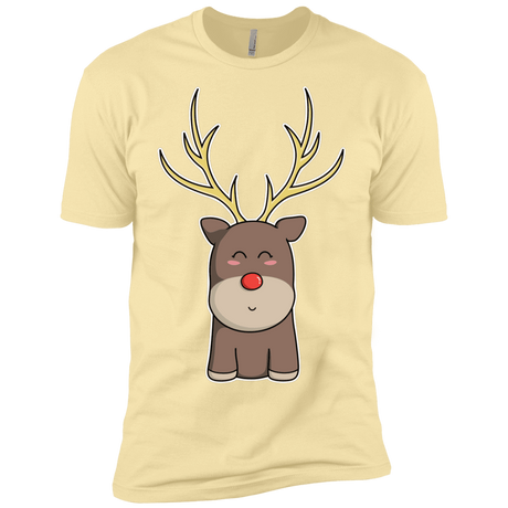 T-Shirts Banana Cream / X-Small Kawaii Christmas Reindeer Men's Premium T-Shirt
