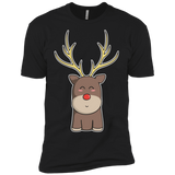T-Shirts Black / X-Small Kawaii Christmas Reindeer Men's Premium T-Shirt