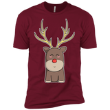 T-Shirts Cardinal / X-Small Kawaii Christmas Reindeer Men's Premium T-Shirt